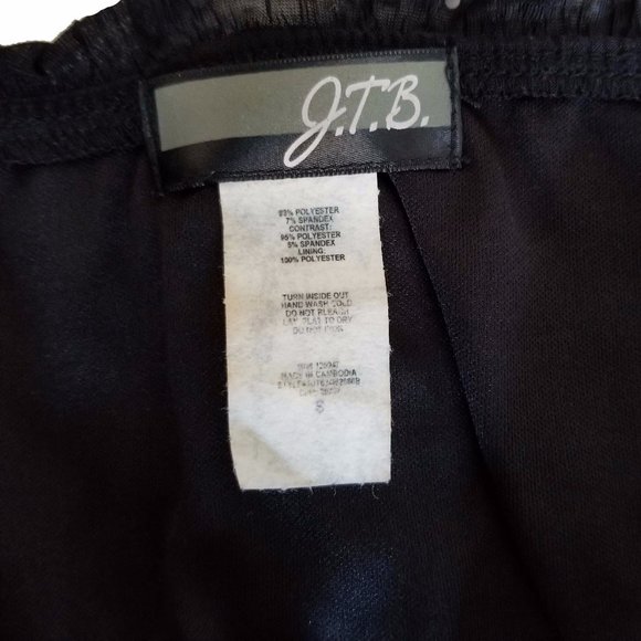 JTB BLACK RUFFLE SEQUINS COCKTAIL DRESS - Picture 6 of 7